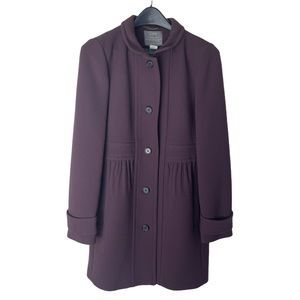 J. Crew Coletta Double Cloth Wool Coat in Plum Purple 12